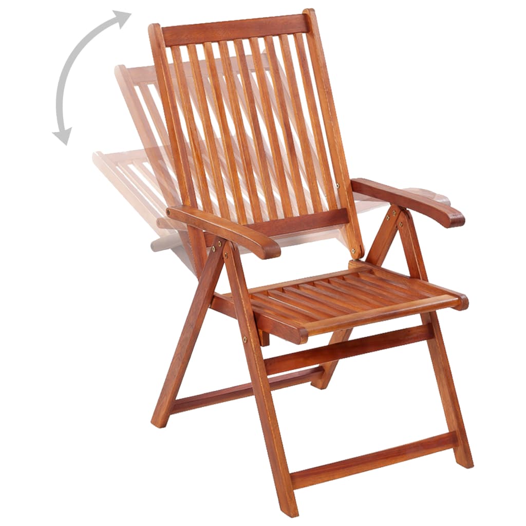 6-Piece Folding Garden Chairs Set - Solid Acacia Wood