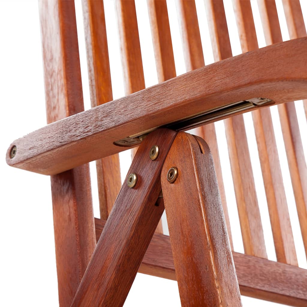 6-Piece Folding Garden Chairs Set - Solid Acacia Wood