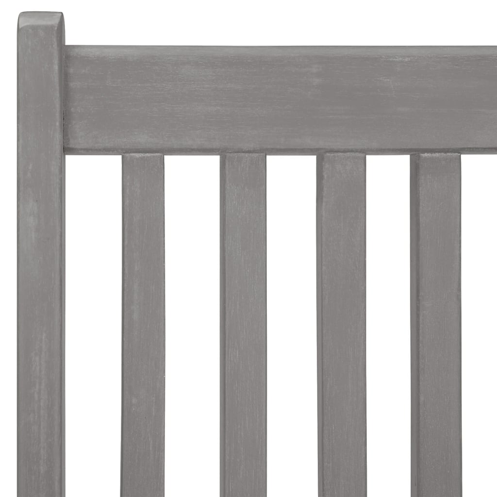 4-Piece Grey Acacia Wood Garden Reclining Chairs Set