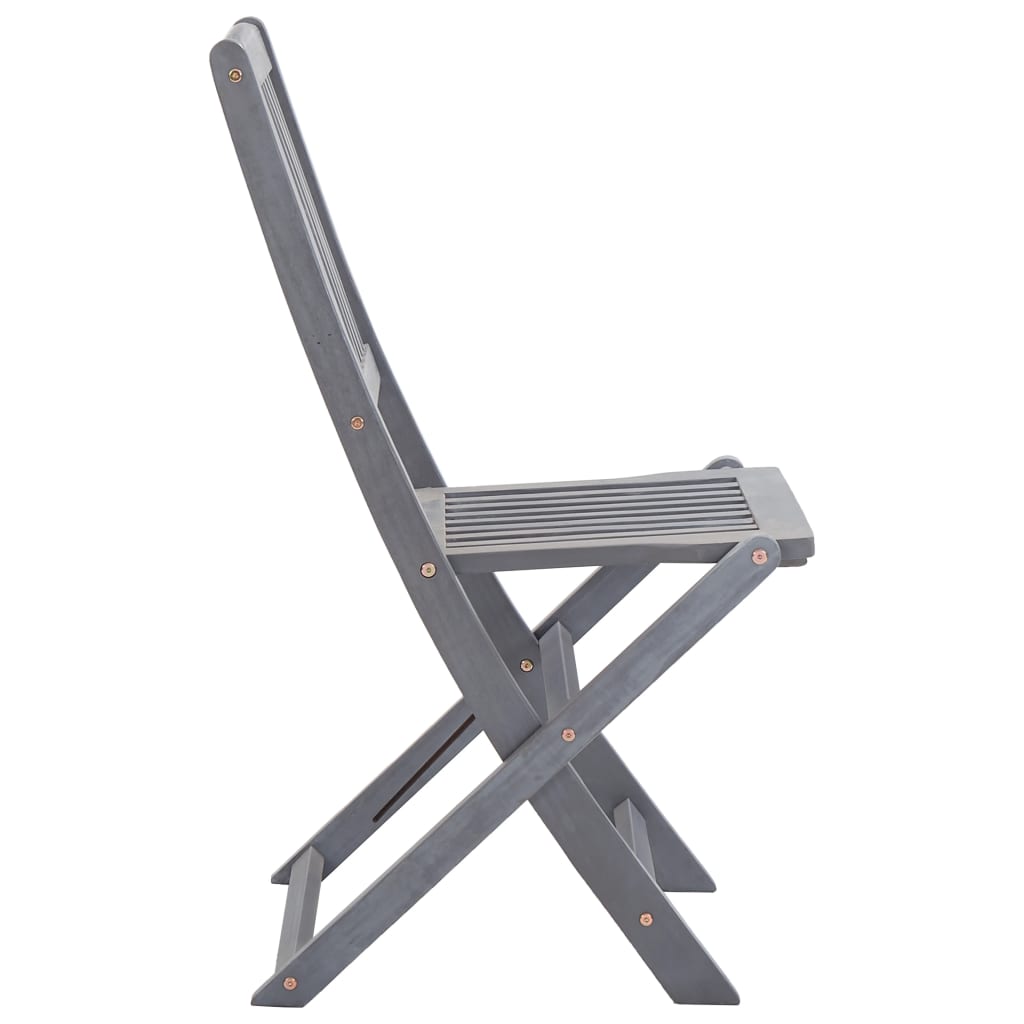 6-Piece Folding Outdoor Chairs Set - Solid Acacia Wood