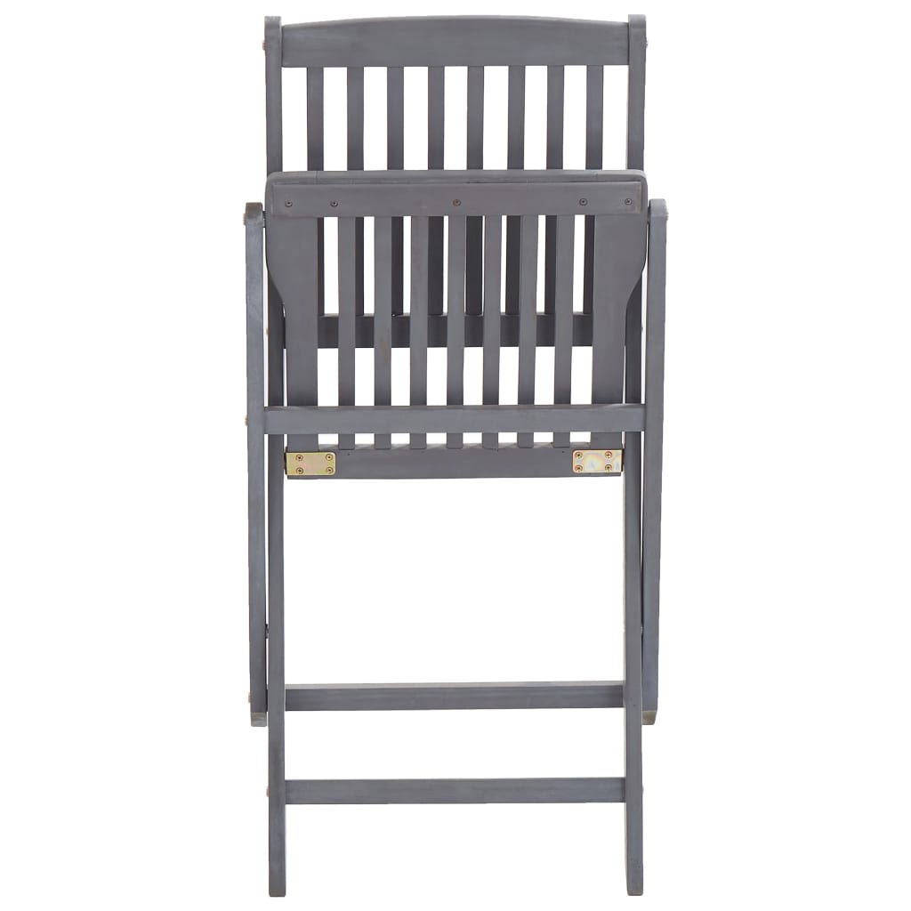 6-Piece Folding Outdoor Chairs Set - Solid Acacia Wood