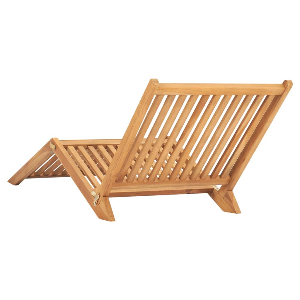 Solid Teak Wood Sun Lounger - Durable & Stylish Outdoor Relaxation