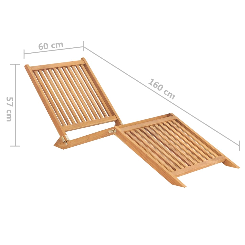 Solid Teak Wood Sun Lounger - Durable & Stylish Outdoor Relaxation