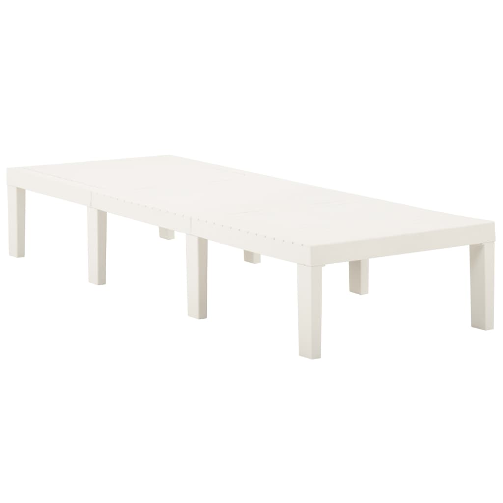 White Plastic Sun Lounger – Durable & Stylish Outdoor Relaxation