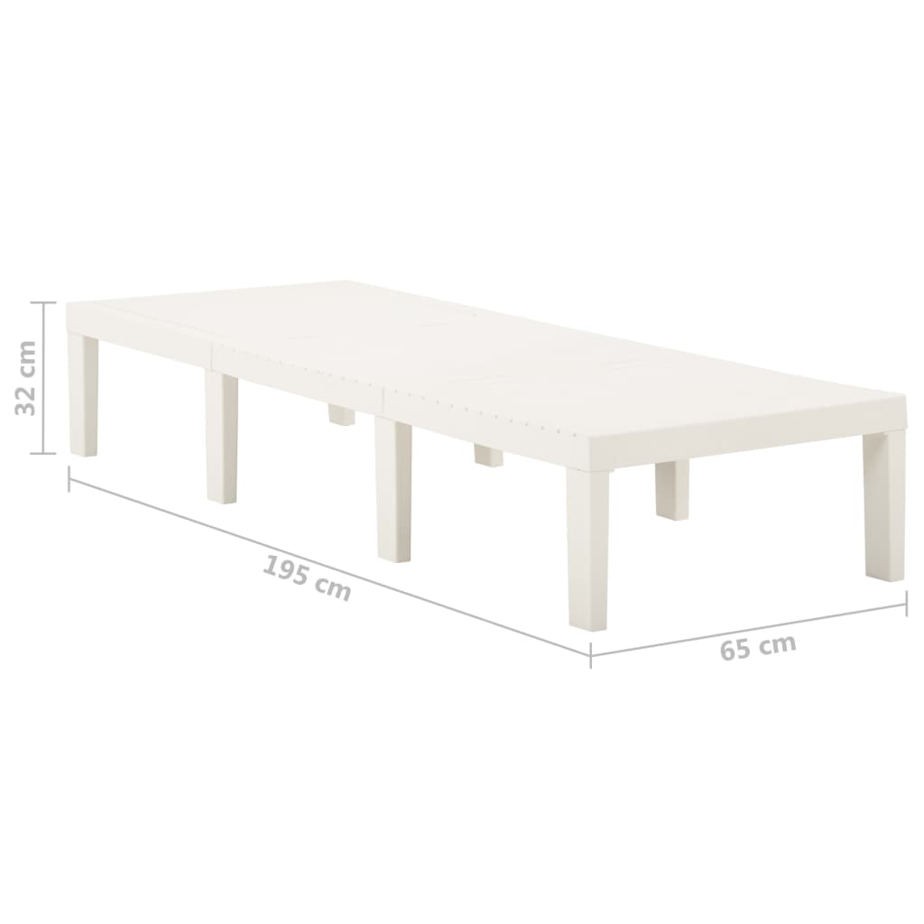 White Plastic Sun Lounger – Durable & Stylish Outdoor Relaxation