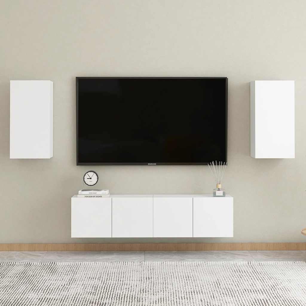 TV Cabinet White 30.5x30x60 cm Engineered Wood