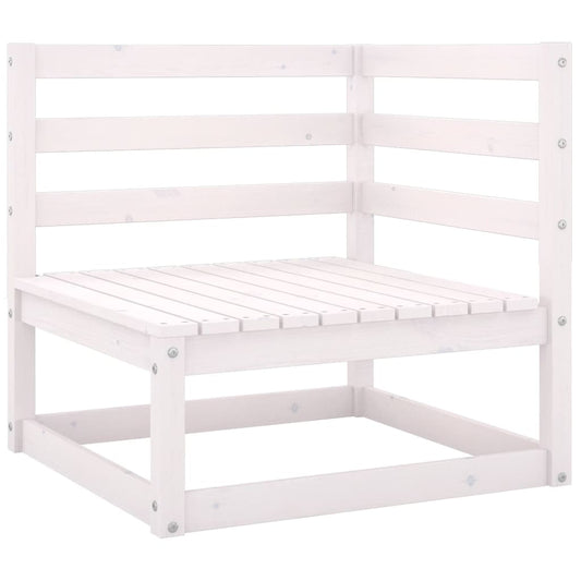 White Solid Pine Garden Corner Sofa - Stylish Outdoor Comfort