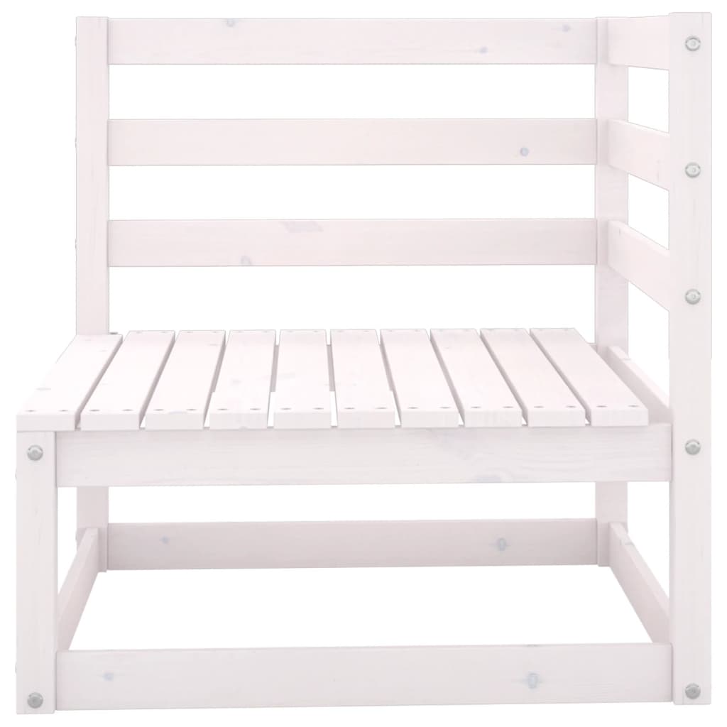 White Solid Pine Garden Corner Sofa - Stylish Outdoor Comfort
