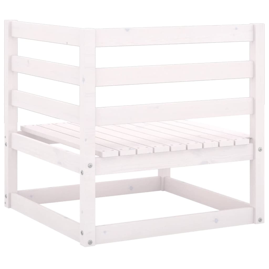 White Solid Pine Garden Corner Sofa - Stylish Outdoor Comfort