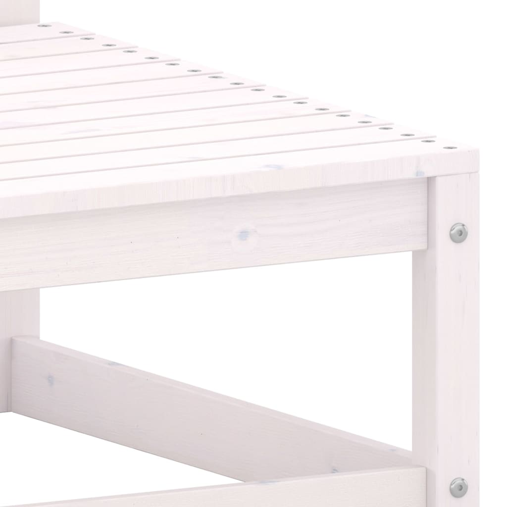 White Solid Pine Garden Corner Sofa - Stylish Outdoor Comfort