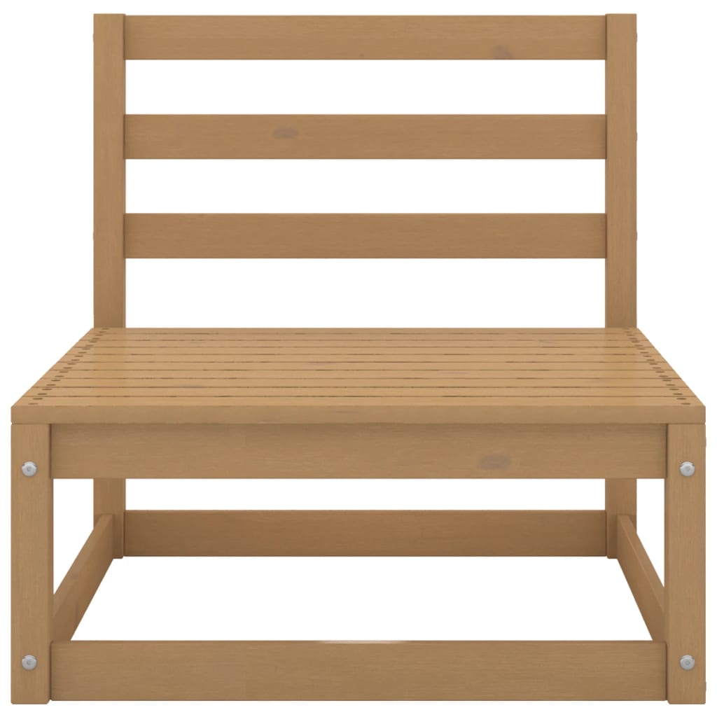 Honey Brown Pine Garden Sofa - Solid Wood, Elegant & Durable