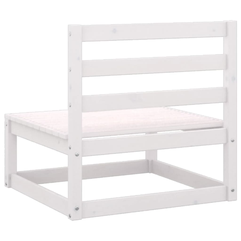 White Solid Wood Pine Garden Middle Sofas - 2-Piece Set