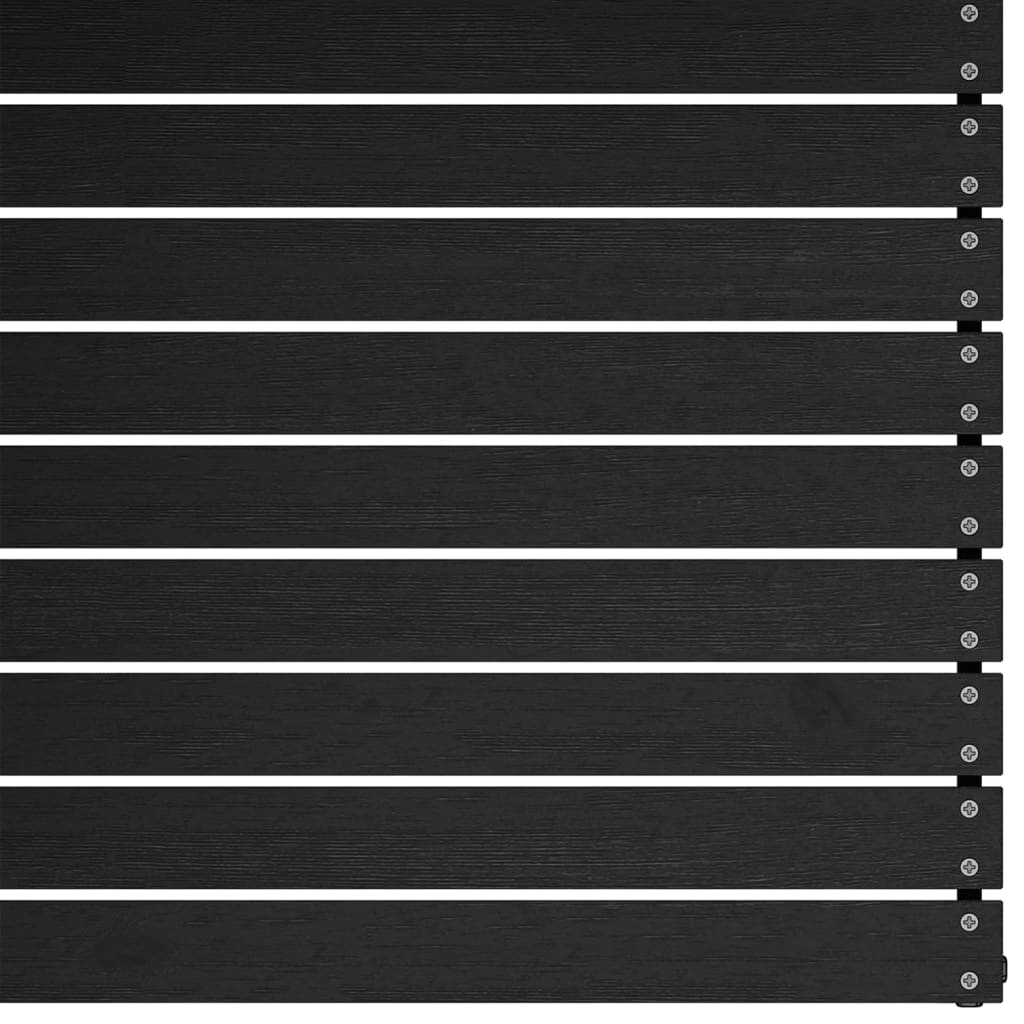 Elegant 3-Piece Black Pinewood Garden Lounge Set