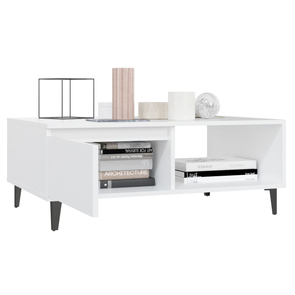 Coffee Table White 90x60x35 cm Engineered Wood