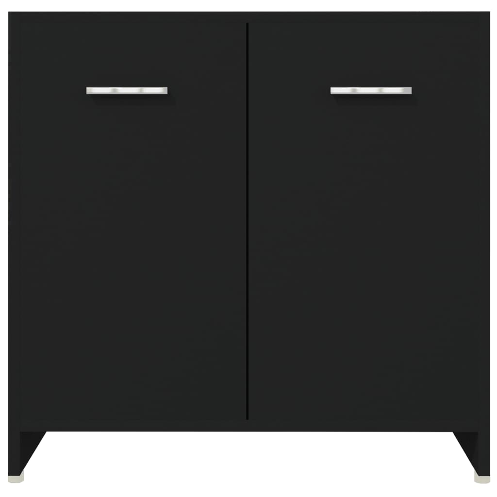4 Piece Bathroom Furniture Set Black