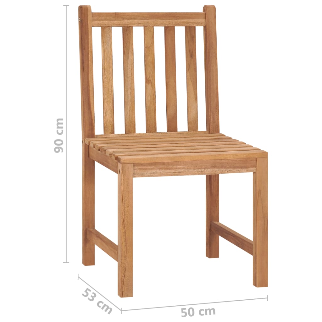 8-Piece Solid Teak Wood Garden Chairs Set - Durable & Stylish