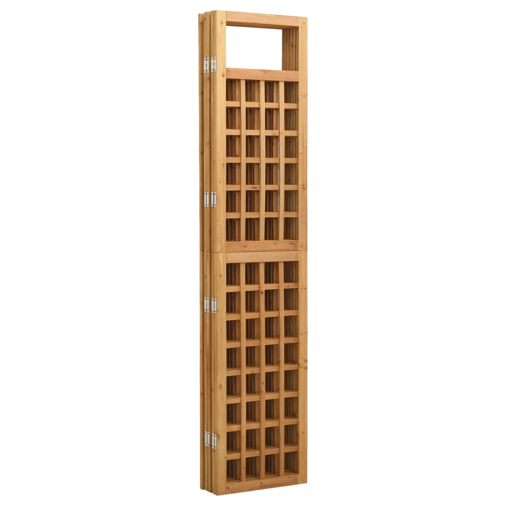 5-Panel Room Divider/Trellis - Solid Fir Wood, 201.5x180 cm