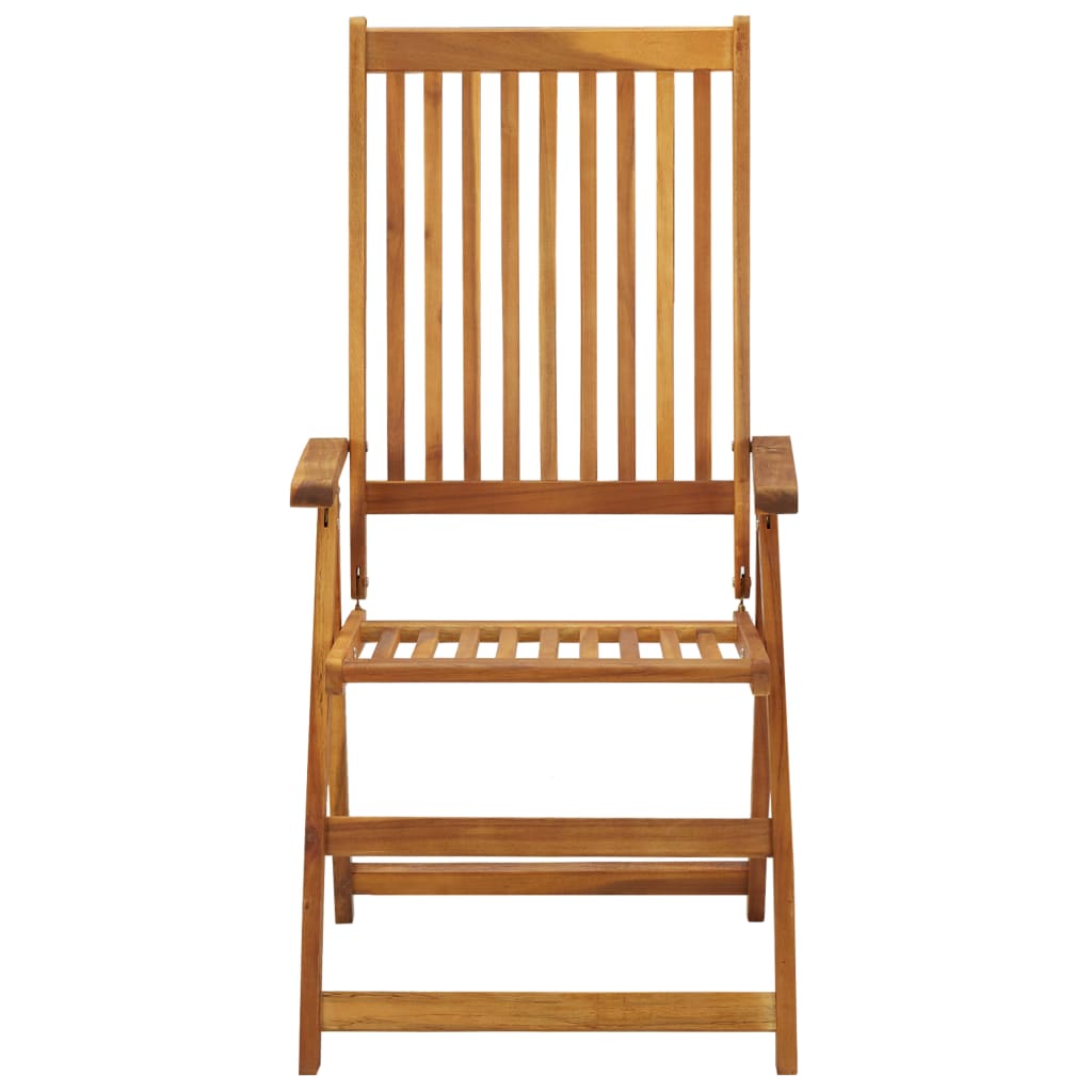 8-Piece Solid Acacia Wood Folding Garden Chairs - Durable & Stylish