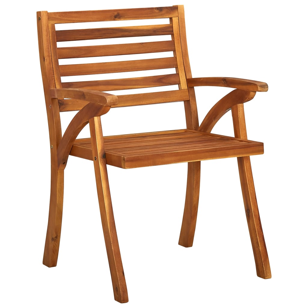 6-Piece Solid Acacia Wood Garden Chairs Set - Durable & Stylish