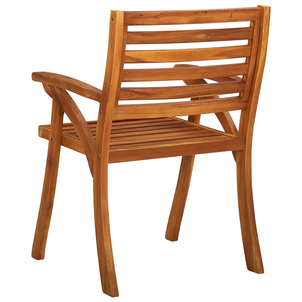 6-Piece Solid Acacia Wood Garden Chairs Set - Durable & Stylish