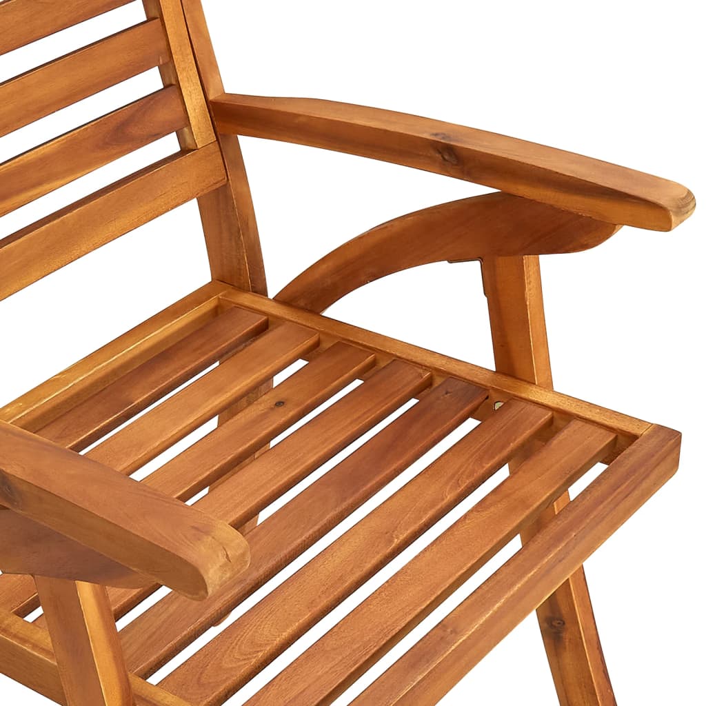6-Piece Solid Acacia Wood Garden Chairs Set - Durable & Stylish
