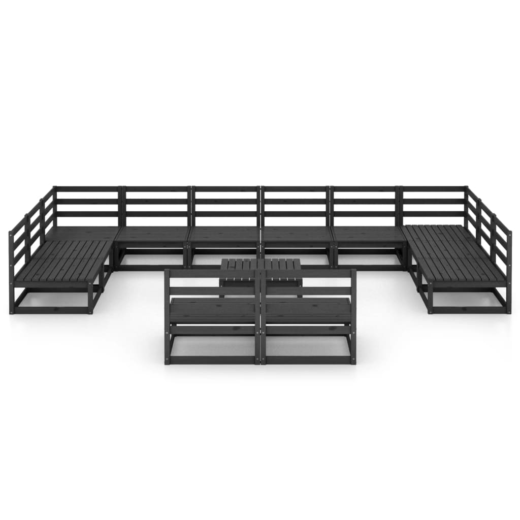13 Piece Garden Lounge Set Solid Pinewood