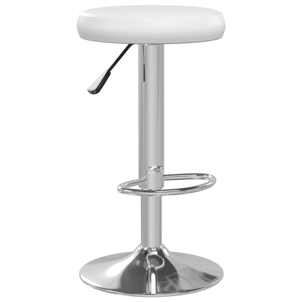 White Faux Leather Bar Stools Set of 2 - Elegant & Stylish Seating