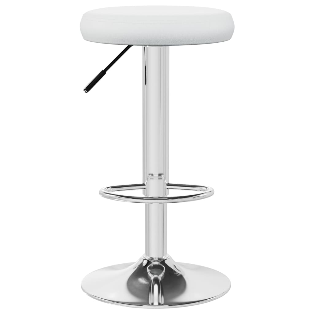 White Faux Leather Bar Stools Set of 2 - Elegant & Stylish Seating