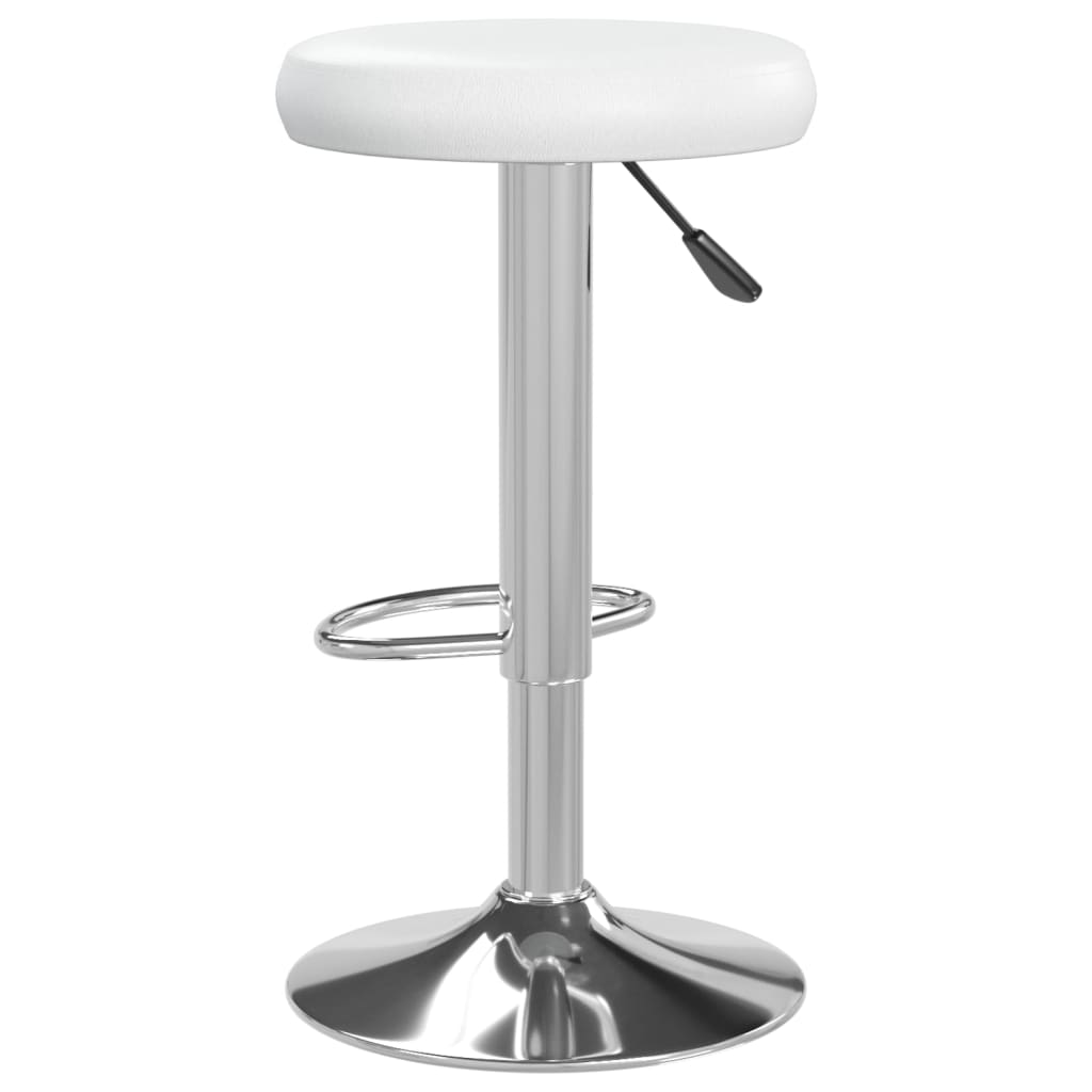 White Faux Leather Bar Stools Set of 2 - Elegant & Stylish Seating
