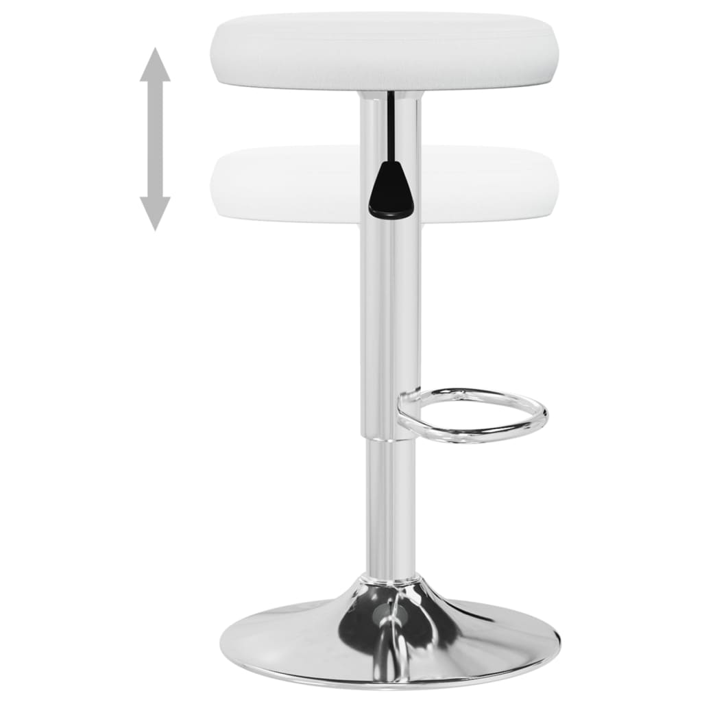 White Faux Leather Bar Stools Set of 2 - Elegant & Stylish Seating