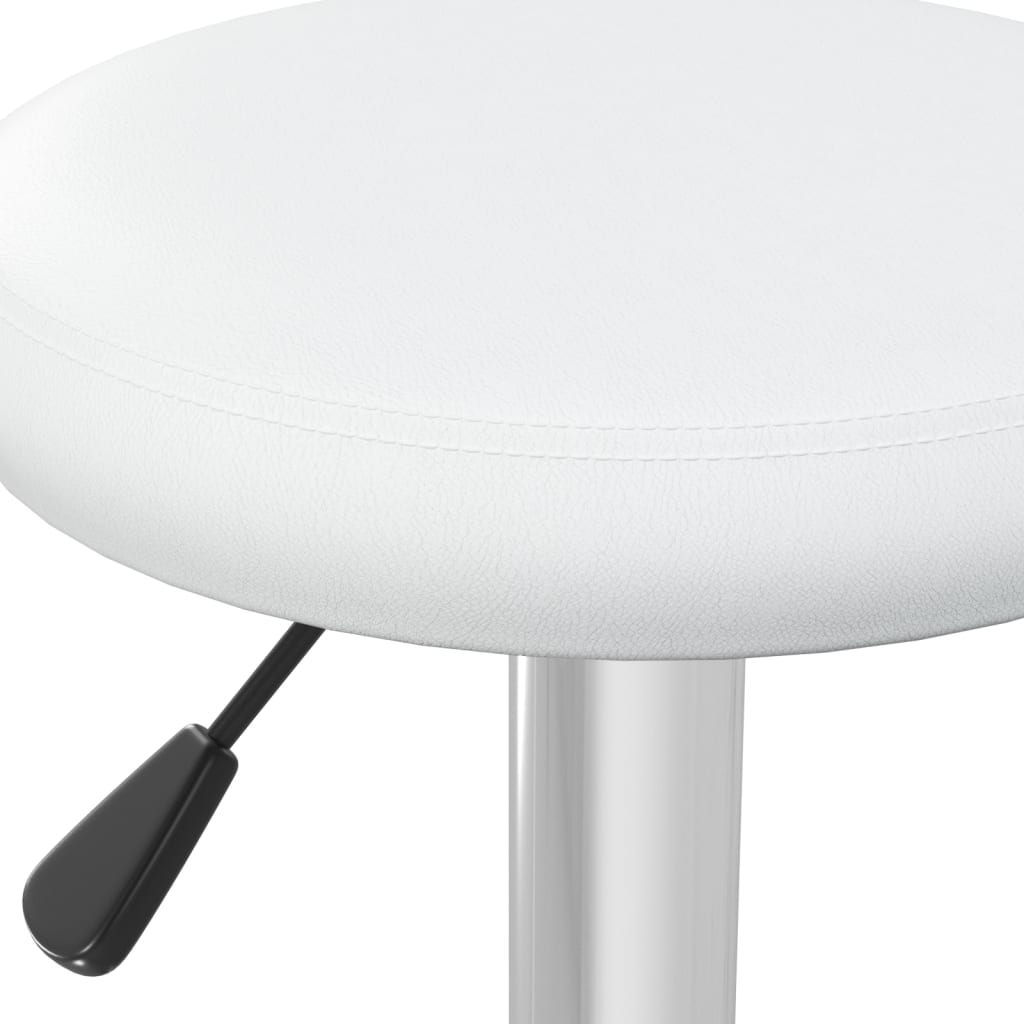 White Faux Leather Bar Stools Set of 2 - Elegant & Stylish Seating