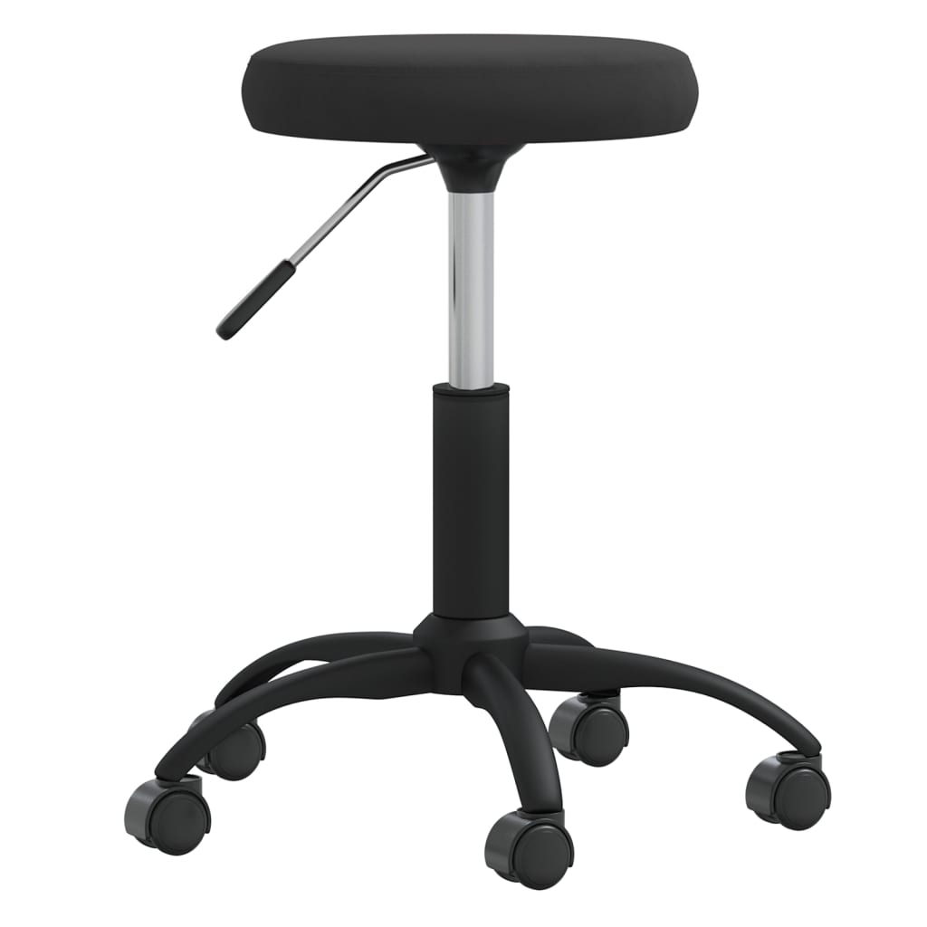 Luxurious Black Velvet Office Swivel Chair - Ergonomic & Stylish