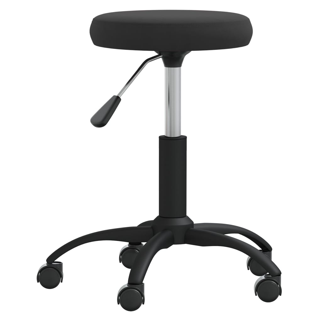 Luxurious Black Velvet Office Swivel Chair - Ergonomic & Stylish