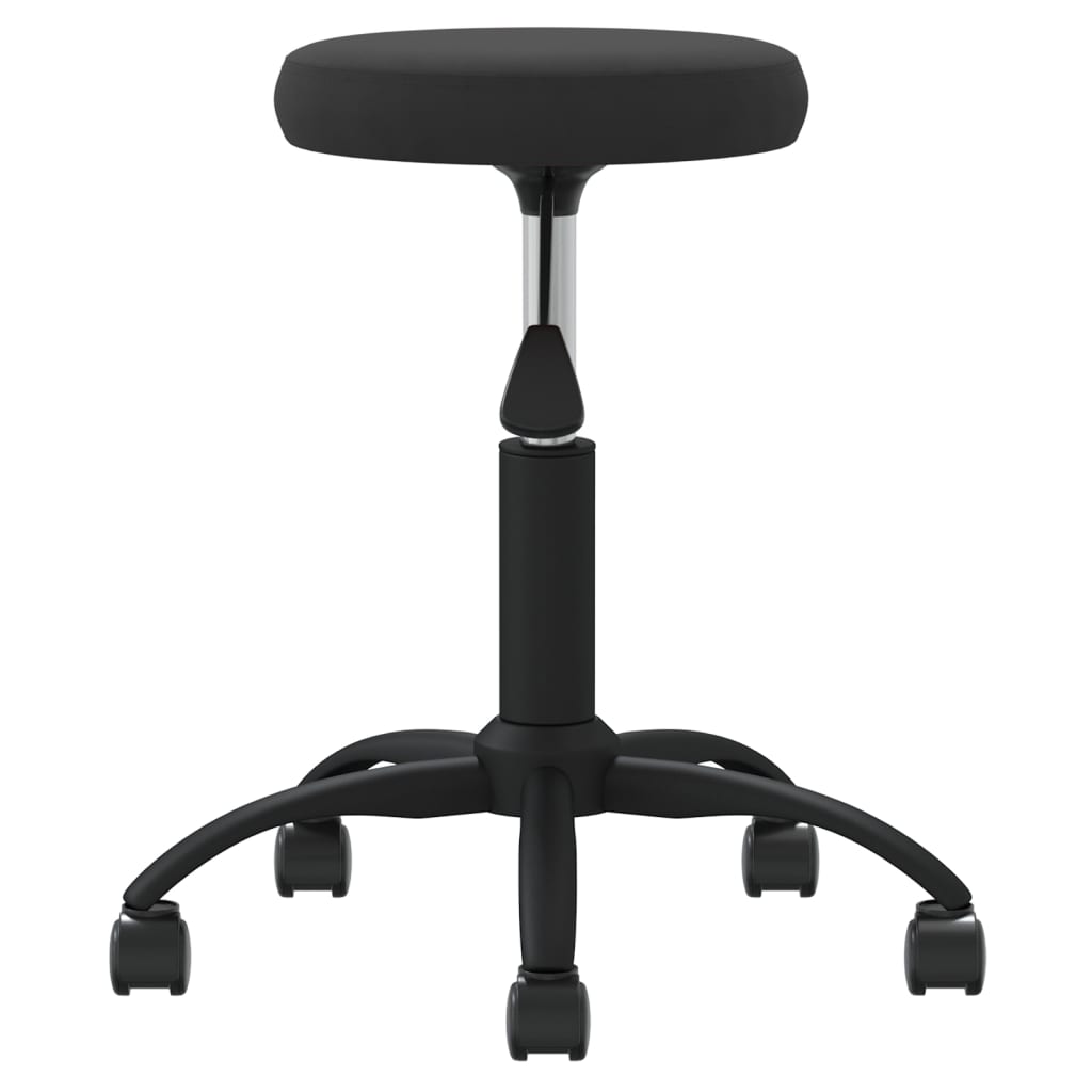 Luxurious Black Velvet Office Swivel Chair - Ergonomic & Stylish