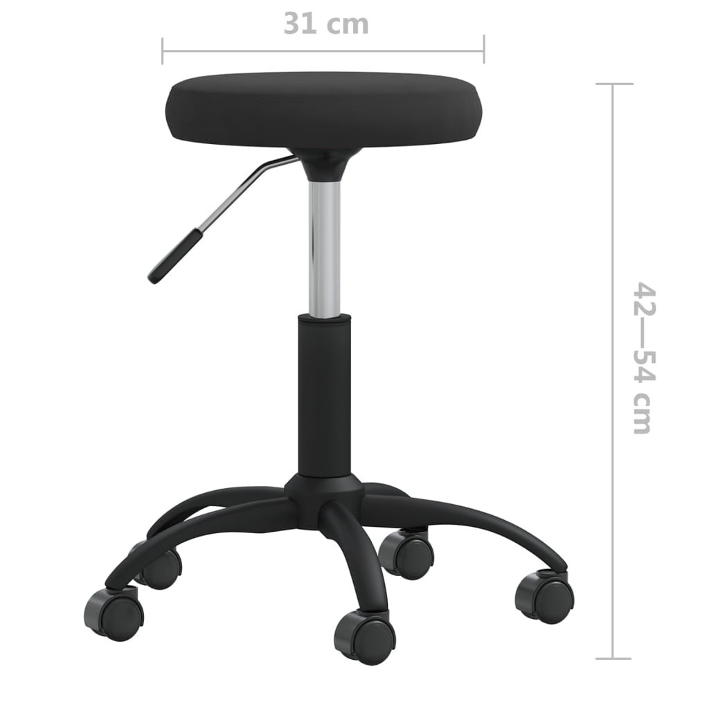 Luxurious Black Velvet Office Swivel Chair - Ergonomic & Stylish