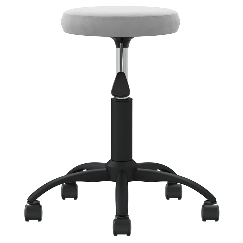 Light Grey Velvet Office Swivel Chair – Stylish & Comfortable Seating