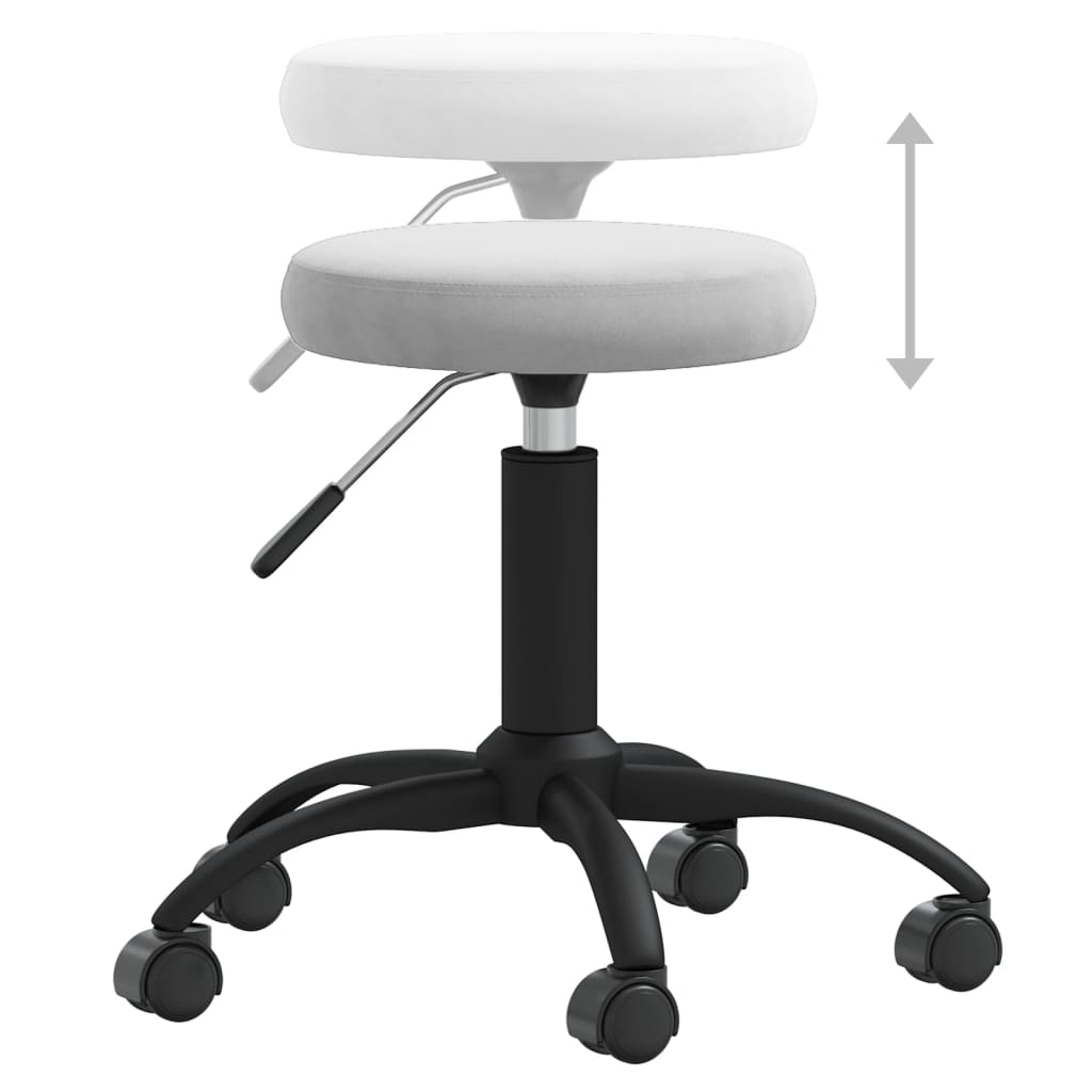 Light Grey Velvet Office Swivel Chair – Stylish & Comfortable Seating