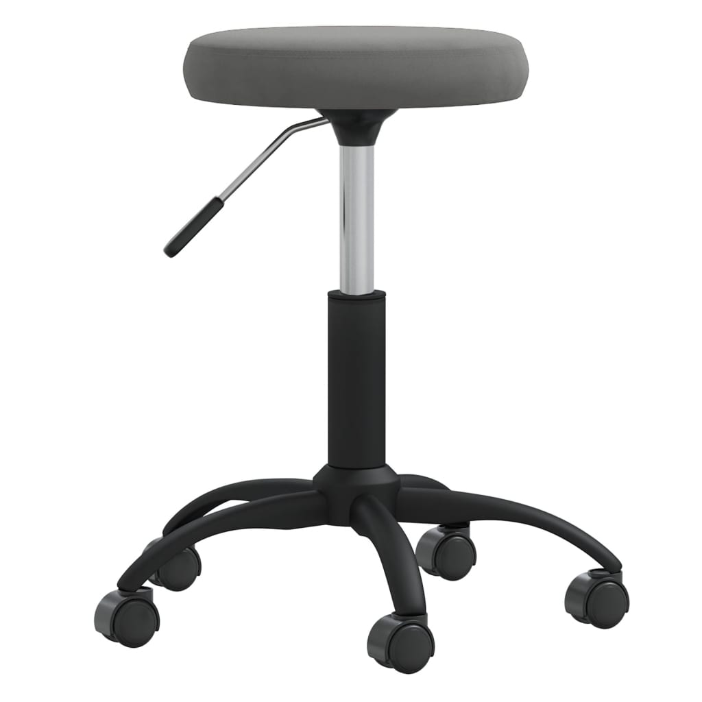 Elegant Dark Grey Velvet Office Swivel Chair - Comfort Redefined