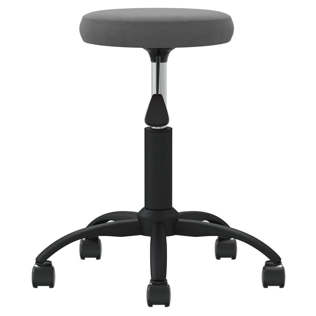 Elegant Dark Grey Velvet Office Swivel Chair - Comfort Redefined