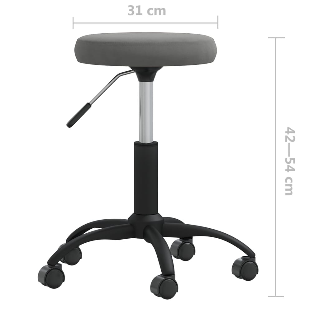 Elegant Dark Grey Velvet Office Swivel Chair - Comfort Redefined