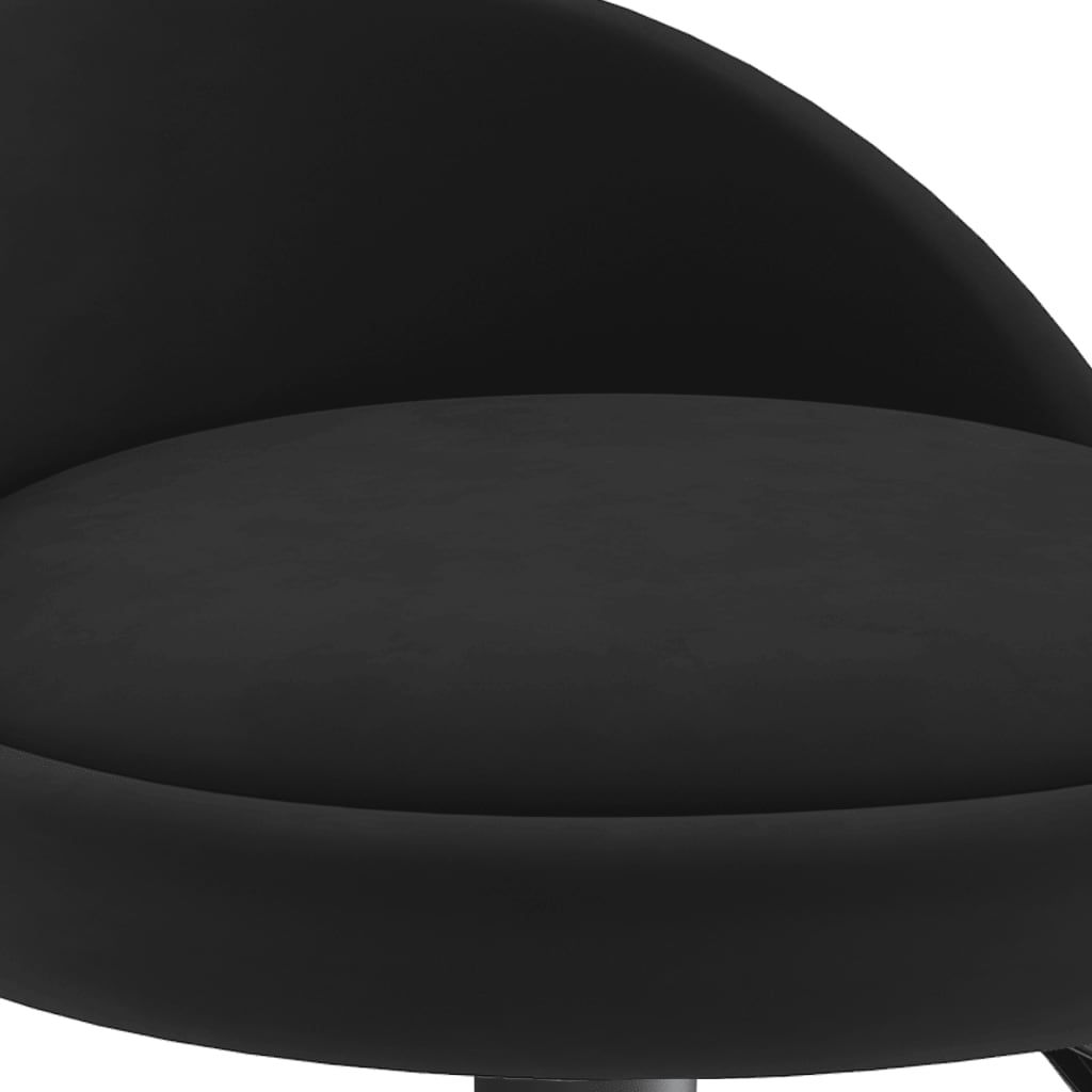 Elegant Black Velvet Bar Stools Set - 2 Piece Collection