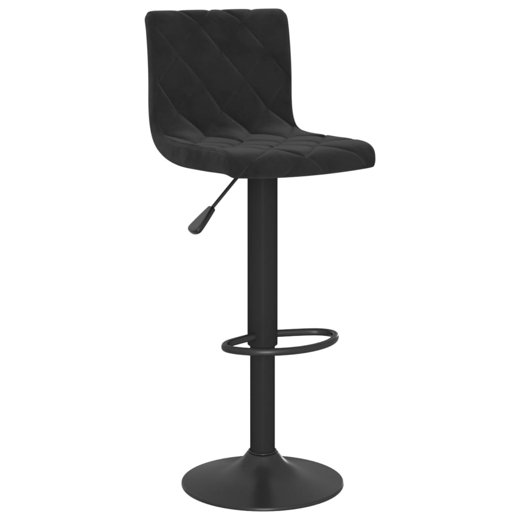 Elegant Black Velvet Bar Stools Set of 2 - Chic & Comfortable Seating