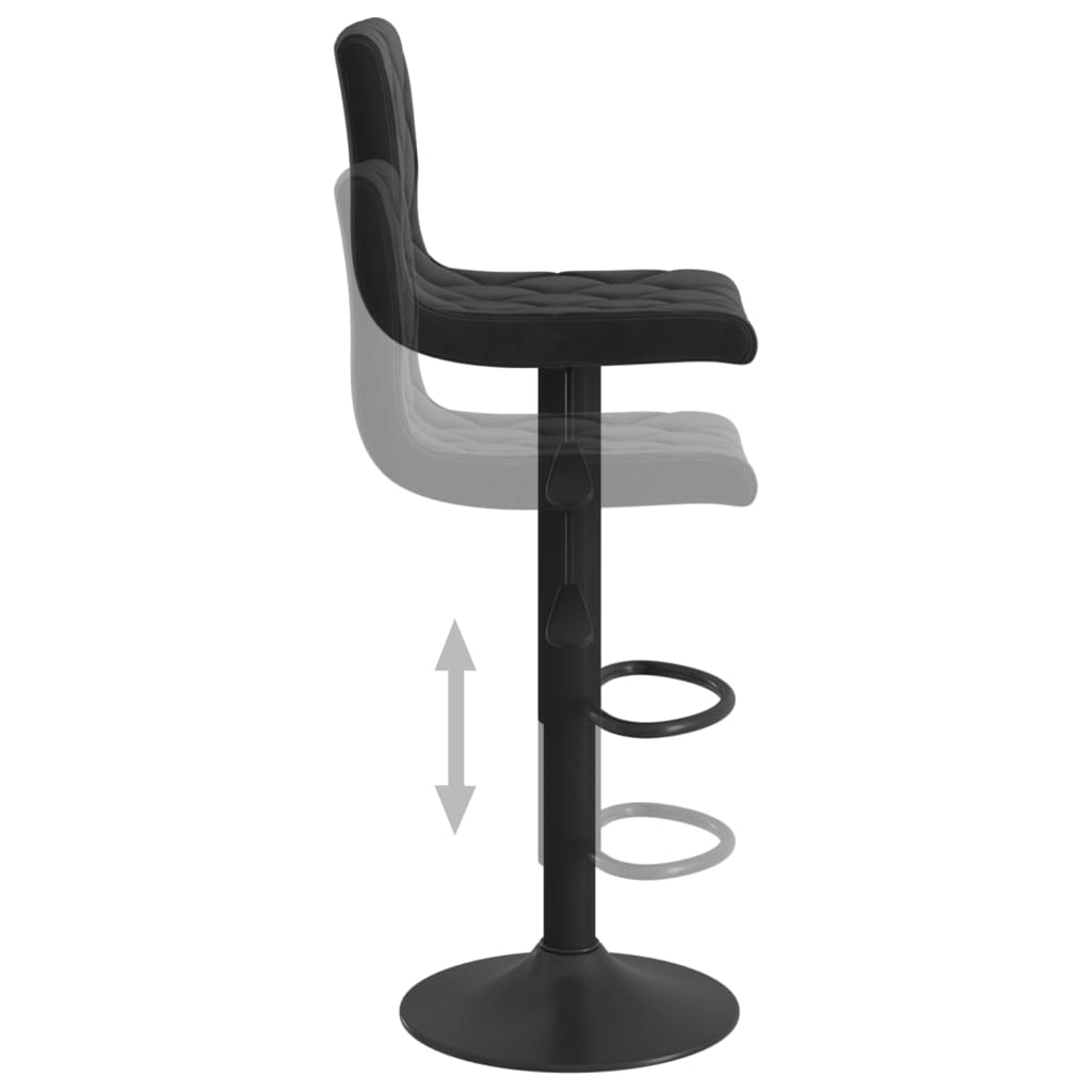 Elegant Black Velvet Bar Stools Set of 2 - Chic & Comfortable Seating