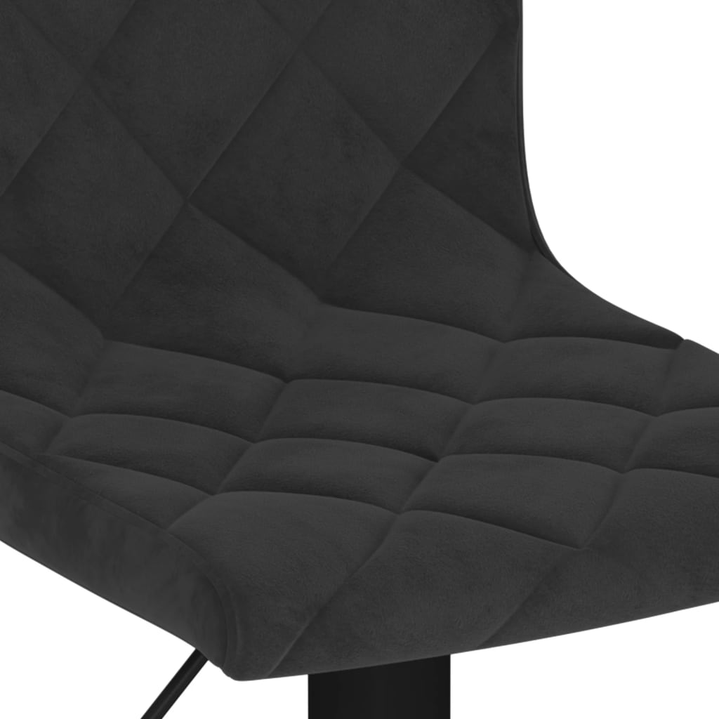 Elegant Black Velvet Bar Stools Set of 2 - Chic & Comfortable Seating