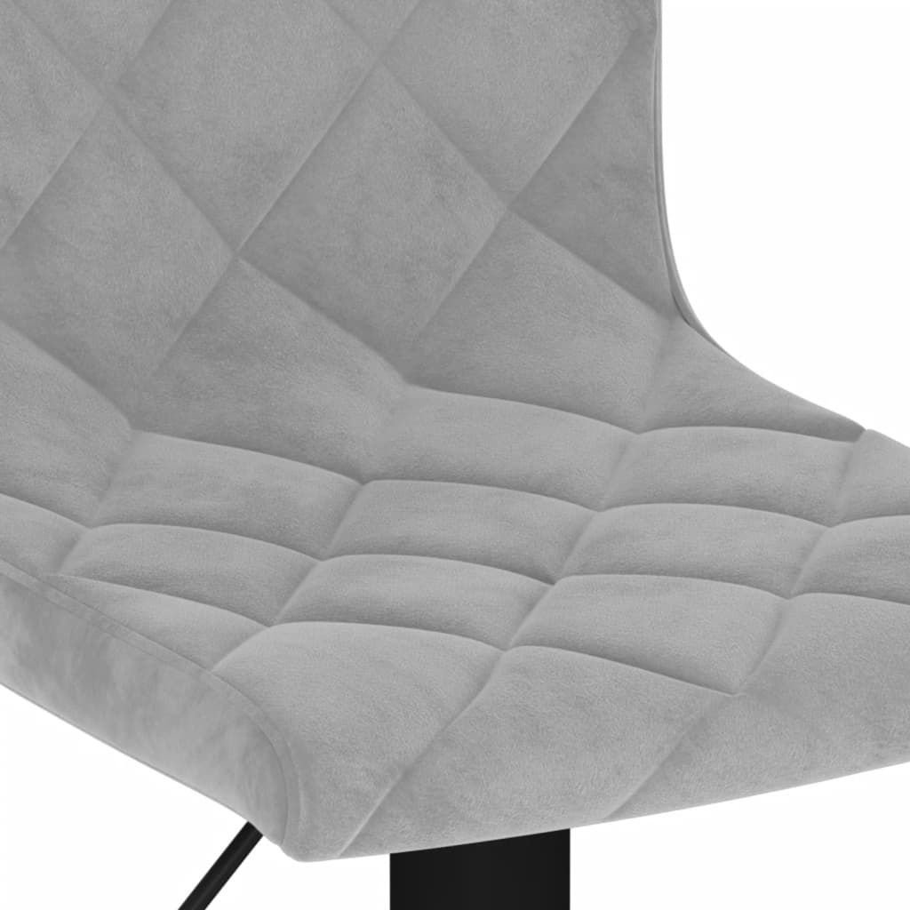 Light Grey Velvet Bar Stools Set of 2 - Chic & Comfortable Seating
