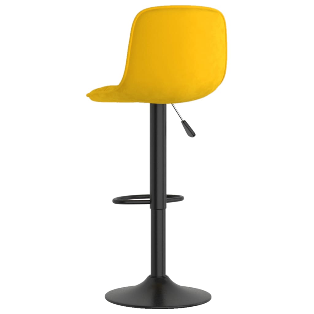 Yellow Velvet Bar Stools Set of 2 - Stylish & Comfy Seating