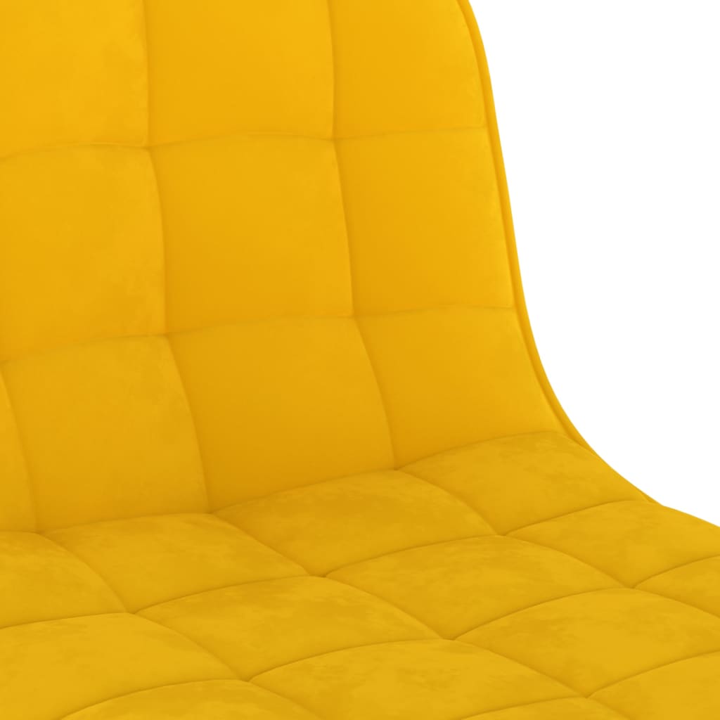 Yellow Velvet Bar Stools Set of 2 - Stylish & Comfy Seating