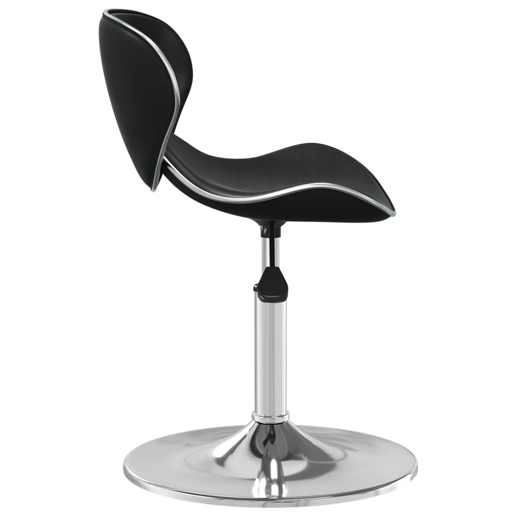 Elegant Black Faux Leather Bar Stool - Modern & Stylish Seating