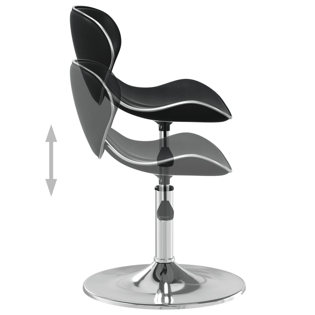 Elegant Black Faux Leather Bar Stool - Modern & Stylish Seating
