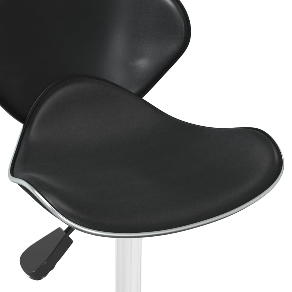 Elegant Black Faux Leather Bar Stool - Modern & Stylish Seating